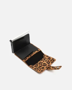 Misako Monedero pequeño animal print con compartimento para billetes y tarjetas