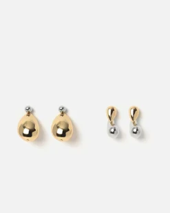 Misako Pack pendientes gota bicolor