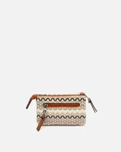 Misako Portamonedas con cierre de cremallera y estampado jacquard